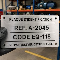 Traçabilité d'actifs et gravure étiquettes aluminium