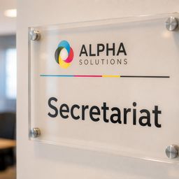 Plaques d'identification et marquage corporate en couleurs
