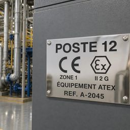 Zones à atmosphères explosibles et milieux corrosifs : conformité gravée sur inox