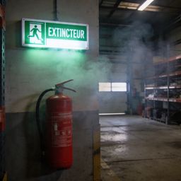Localiser un extincteur en quelques secondes, même dans la fumée