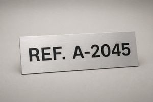 Étiquette technique industrielle — Identification / Avertissement / Conformité