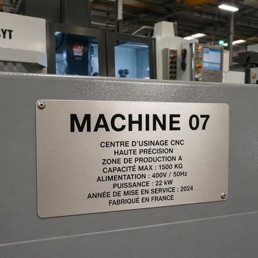 Plaques machine rivetées ou serties pour environnements vibrants