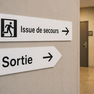 Découpe personnalisée pour la signalétique réglementaire