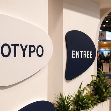 Découpe CNC bois et PVC pour signalétique événementielle