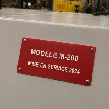 Plaques réglementaires et marquage machine sur métal
