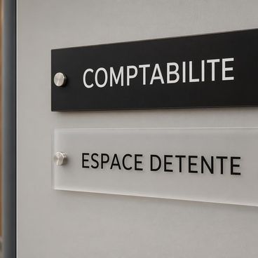 Signalétique intérieure haut de gamme et tertiaire