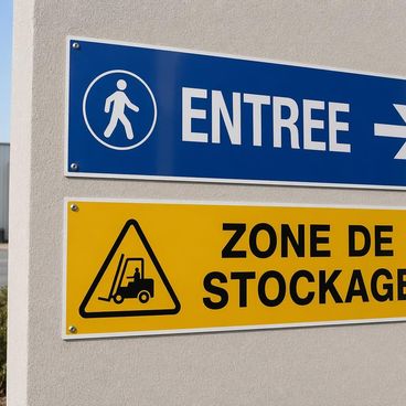 Panneaux personnalisés pour signalétique de site