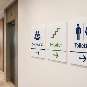 Signalétique bâtiment pérenne pour collectivités et ERP