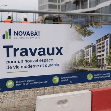 Signalétique de chantier et affichage de site extérieur
