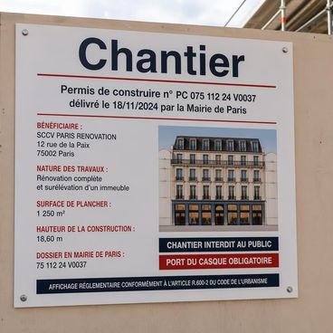 Affichage réglementaire extérieur pour promoteurs et gestionnaires de site
