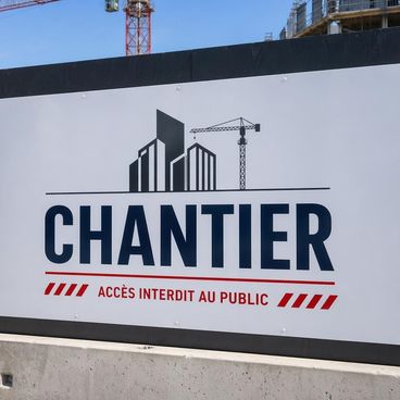 Panneaux de chantier et promotion immobilière