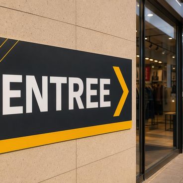 Signalétique commerciale et vitrine de point de vente