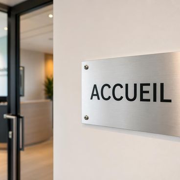 Signalétique d'accueil et identification de locaux