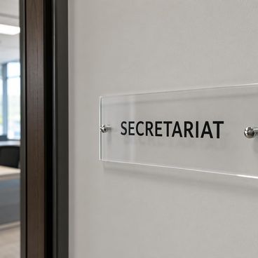 Signalétique de bureau et identification de locaux