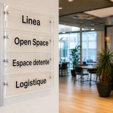 Espace de coworking : signalétique partagée et évolutive