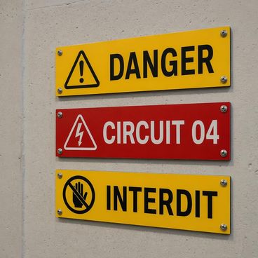 Signalétique de sécurité et balisage en environnement atelier