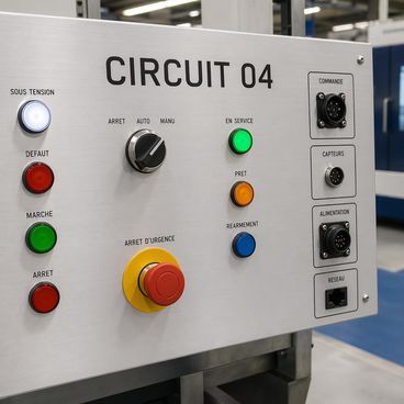 Panneau de commande sur mesure pour machines industrielles