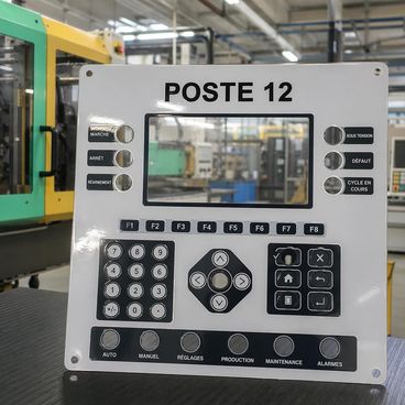 Clavier de commande machine : lisibilité et étanchéité sous contrainte
