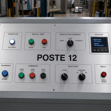 Habillage de pupitre de commande industriel
