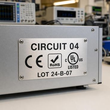 Multi-certifications sur une seule plaque : CE, RoHS, UL et ISO
