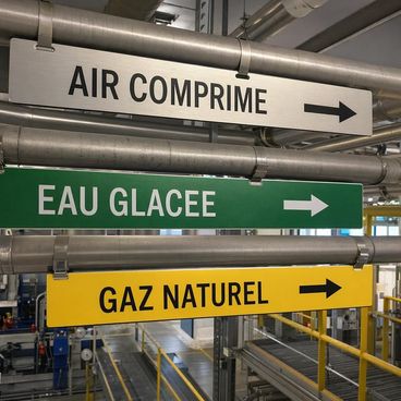 Repérage des fluides en atelier de production