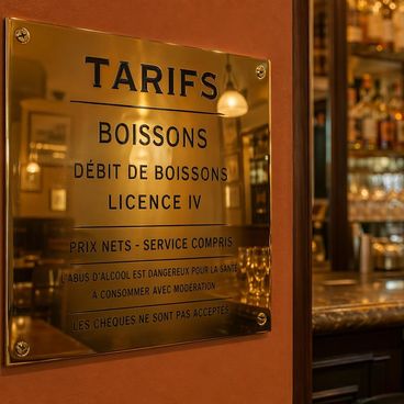 Affichage réglementaire des tarifs et licences