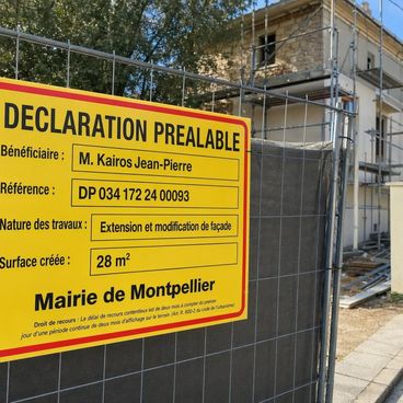 Affichage déclaration préalable pour travaux de moindre ampleur