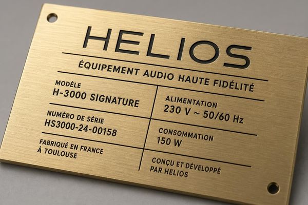 Assemblage plaque signalétique sur mesure