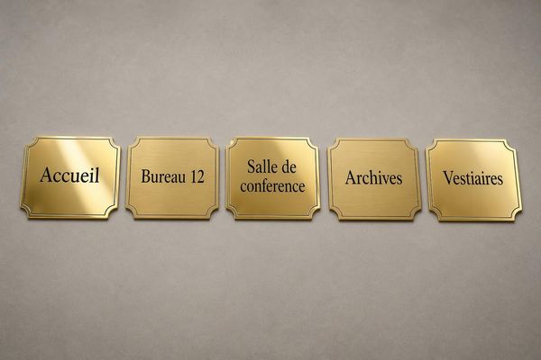 Plaque professionnelle laiton massif