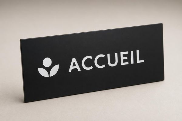 Plaque professionnelle avec logo