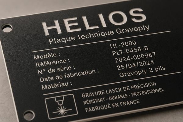 Plaque gravoply gravée sur mesure