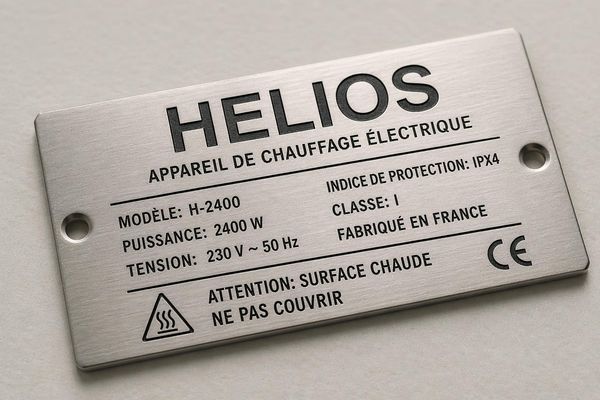 Plaque inox gravée sur mesure