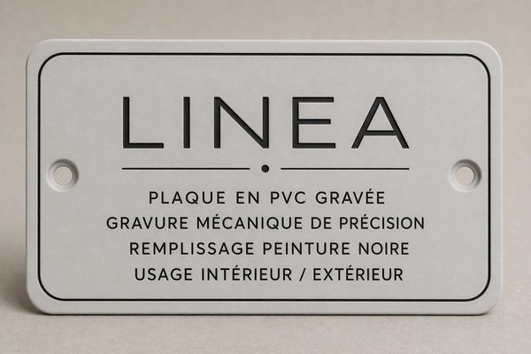 Plaque PVC gravée sur mesure