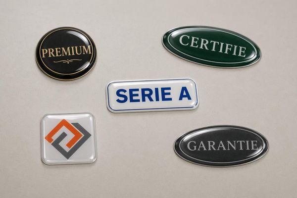 Étiquette doming résine 3D