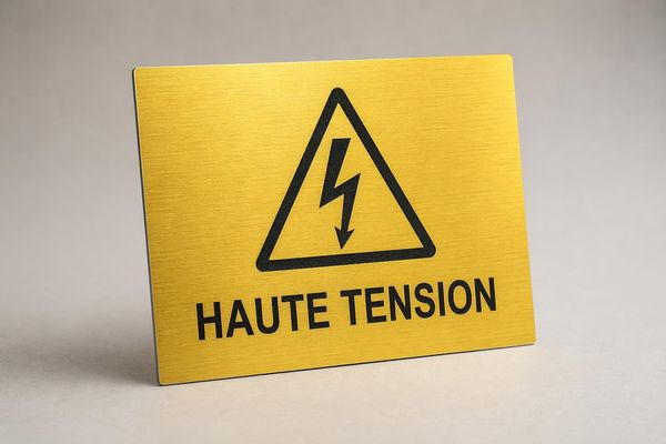 Plaque avertissement sécurité