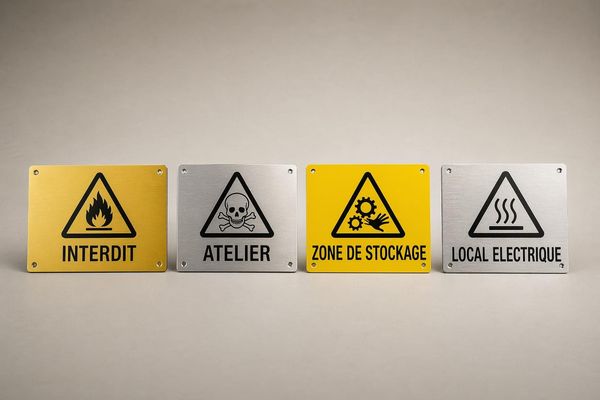 Plaque avertissement sécurité