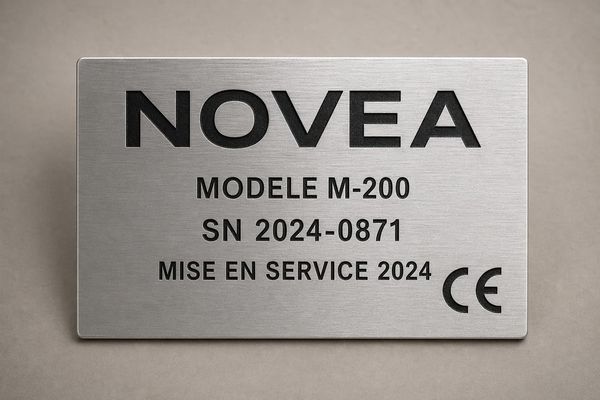 Plaque constructeur CE