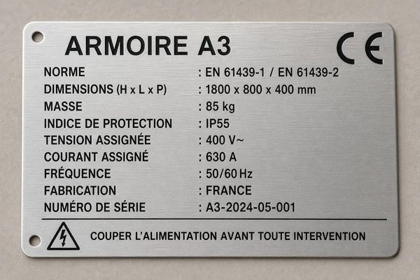 Plaque constructeur CE