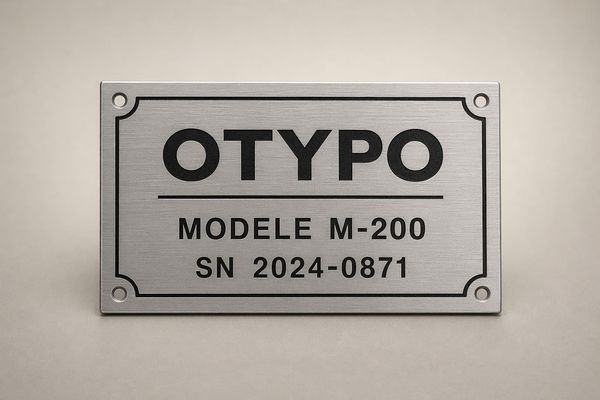 Plaque de firme constructeur