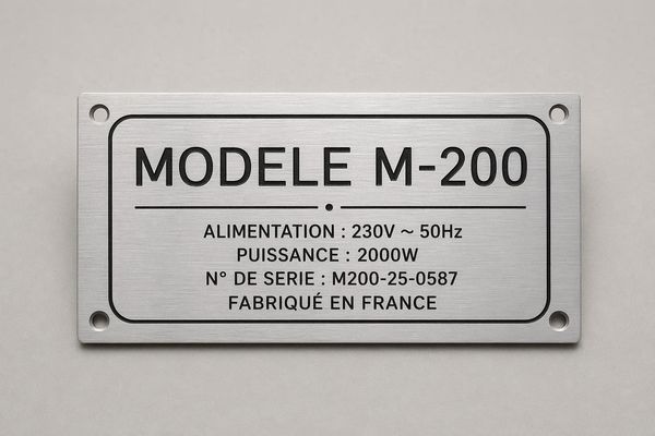 Plaque indicatrice technique