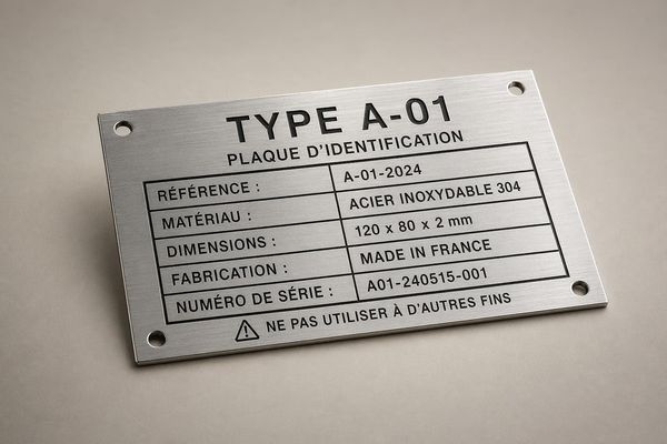 Plaque indicatrice technique