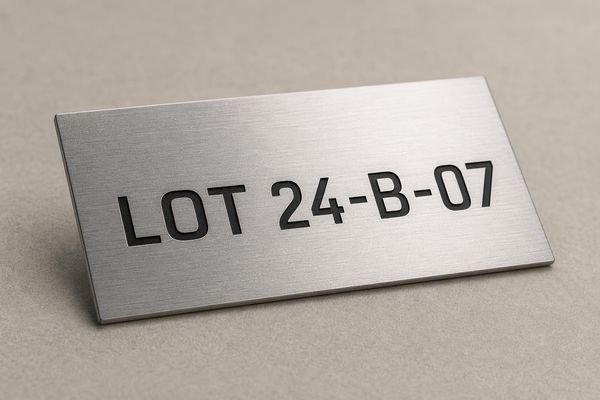 Plaque logistique identification