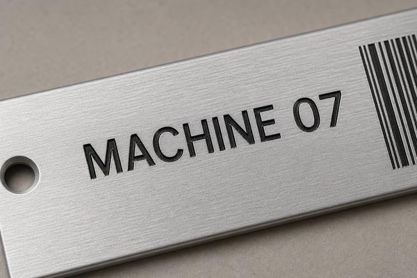 Plaque logistique identification