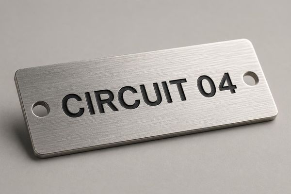 Plaque marquage câble électrique