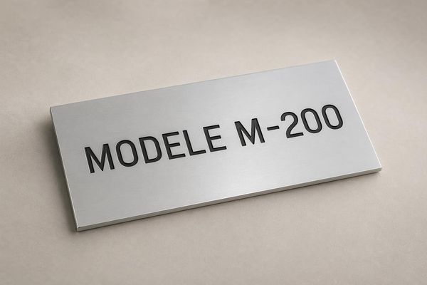 Plaque de marque métal gravée