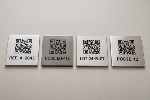Plaque QR code gravée