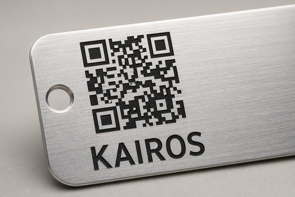 Plaque QR code gravée