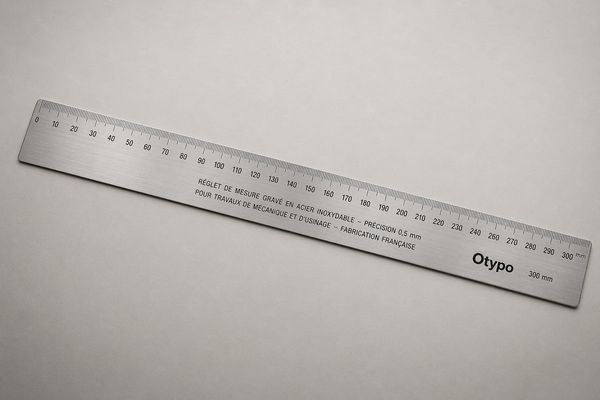Réglet de mesure gravé