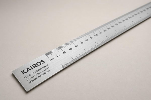 Réglet de mesure gravé