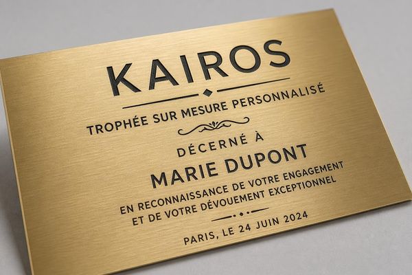Trophée sur mesure personnalisé